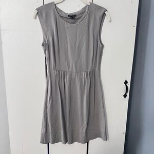 Theory Gray Sleeveless Sheath Mini Dress Size 2 New